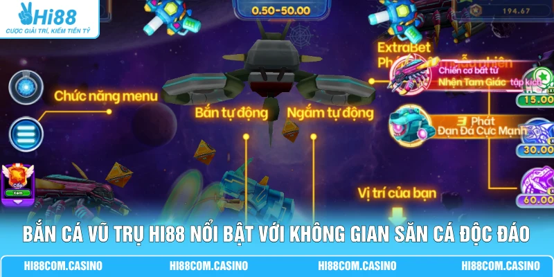 BSP Bắn Cá - 3 Cách Xả Đạn Kích Hoạt Bão Laser Rực Rỡ 2 Bắn cá Vũ Trụ Hi88 nổi bật với không gian săn cá độc đáo