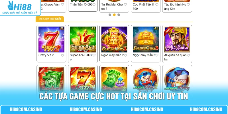 Jili Điện Tử - Sân Chơi Chất Lượng Cao Với 99+ Game Tại Hi88 2 Các tựa game cực hot tại sân chơi uy tín