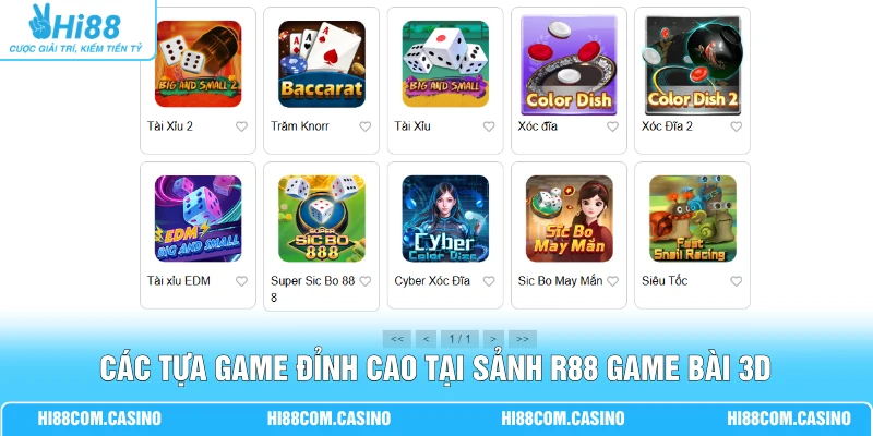 R88 Game Bài 3D Hi88 | Top 4 Trò Chơi Hot Cùng Mẹo Hay 2 Các tựa game đỉnh cao tại sảnh R88 game bài 3D