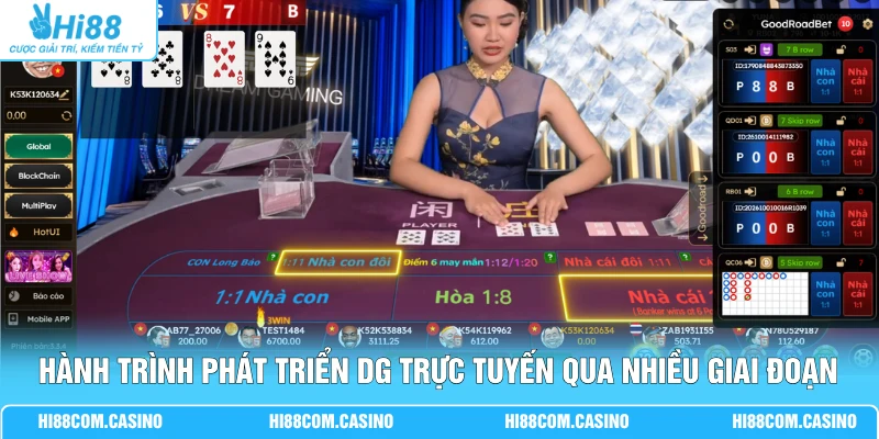 DG Trực Tuyến - Sảnh Casino Chuẩn 4K Thưởng 99% Cực Khủng 1 Hành trình phát triển DG trực tuyến qua nhiều giai đoạn