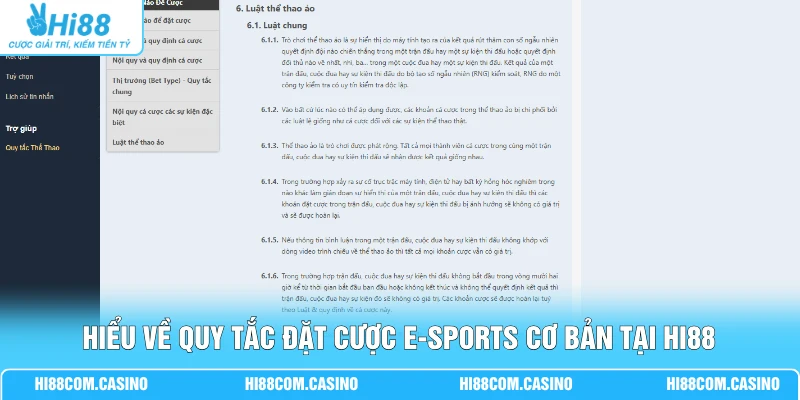 Cá Cược CS 2 - Hướng Dẫn Luật Và Kèo Cược Chi Tiết Tại Hi88 2 Hiểu về quy tắc đặt cược E-Sports cơ bản tại Hi88