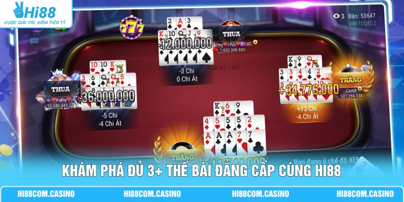 Mậu Binh - Mốc 100K, 500K Và 1 Triệu Có Gì Đặc Biệt? 2 Khám phá đủ 3+ thế bài đẳng cấp cùng Hi88