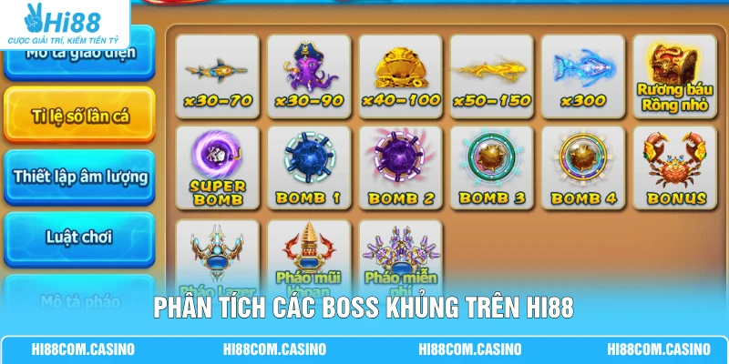 BG Đại Sư Bắn Cá | Hạ 20+ Boss Khủng Rinh Quà X888 Lần 2 Phân tích các boss khủng trên Hi88