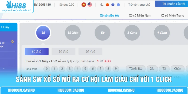 Đặt Cược Sảnh SW Xổ Số May Mắn Với Bảng Kèo 3+ Đa Dạng 1 Sảnh SW xổ số mở ra cơ hội làm giàu chỉ với 1 click